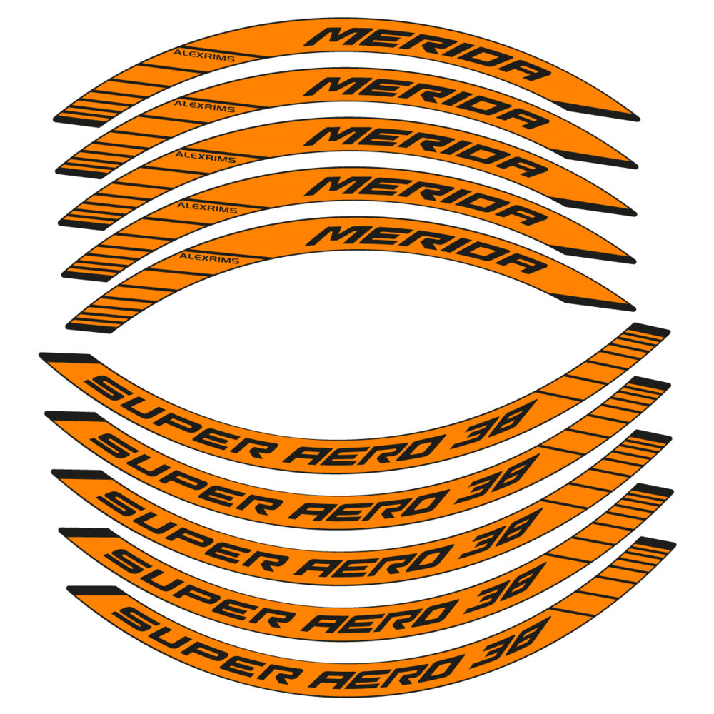 Stickers for Merida Super Aero 38, Road Wheel 38mm vinyl decals