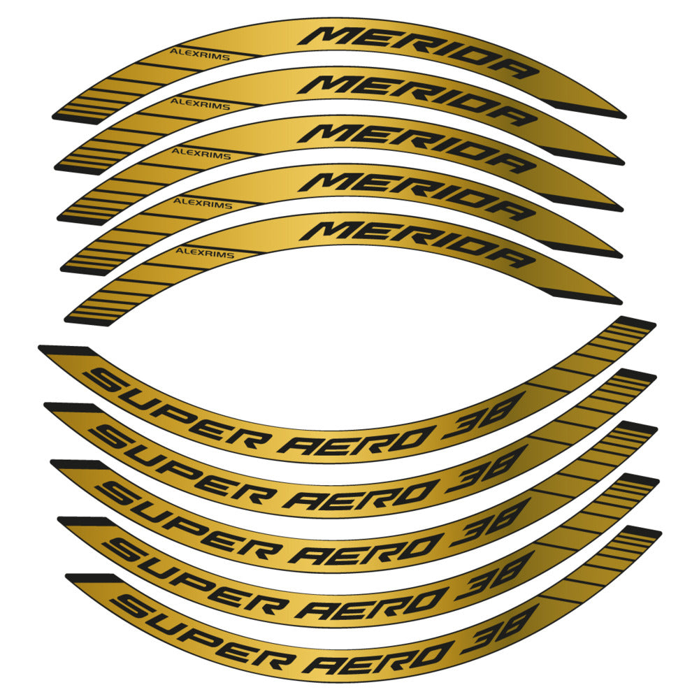 Stickers for Merida Super Aero 38, Road Wheel 38mm vinyl decals