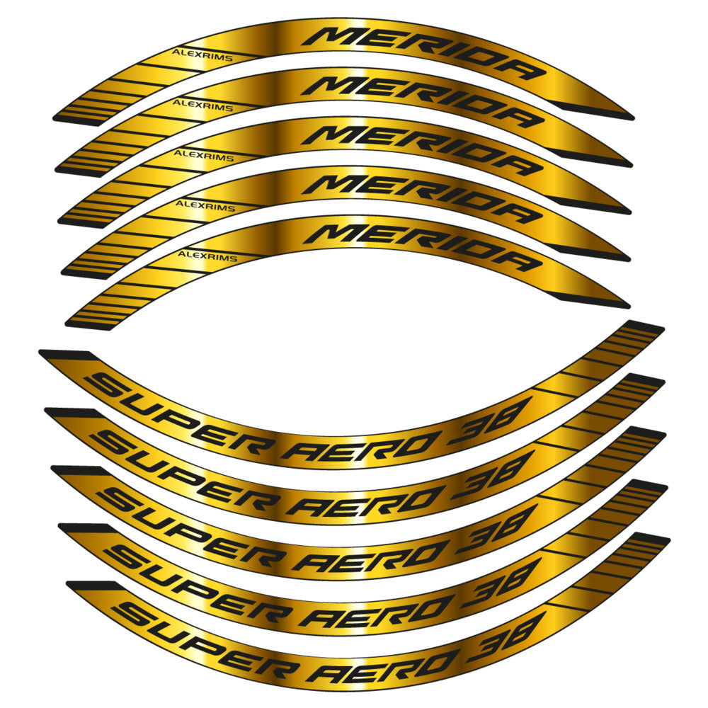 Stickers for Merida Super Aero 38, Road Wheel 38mm vinyl decals