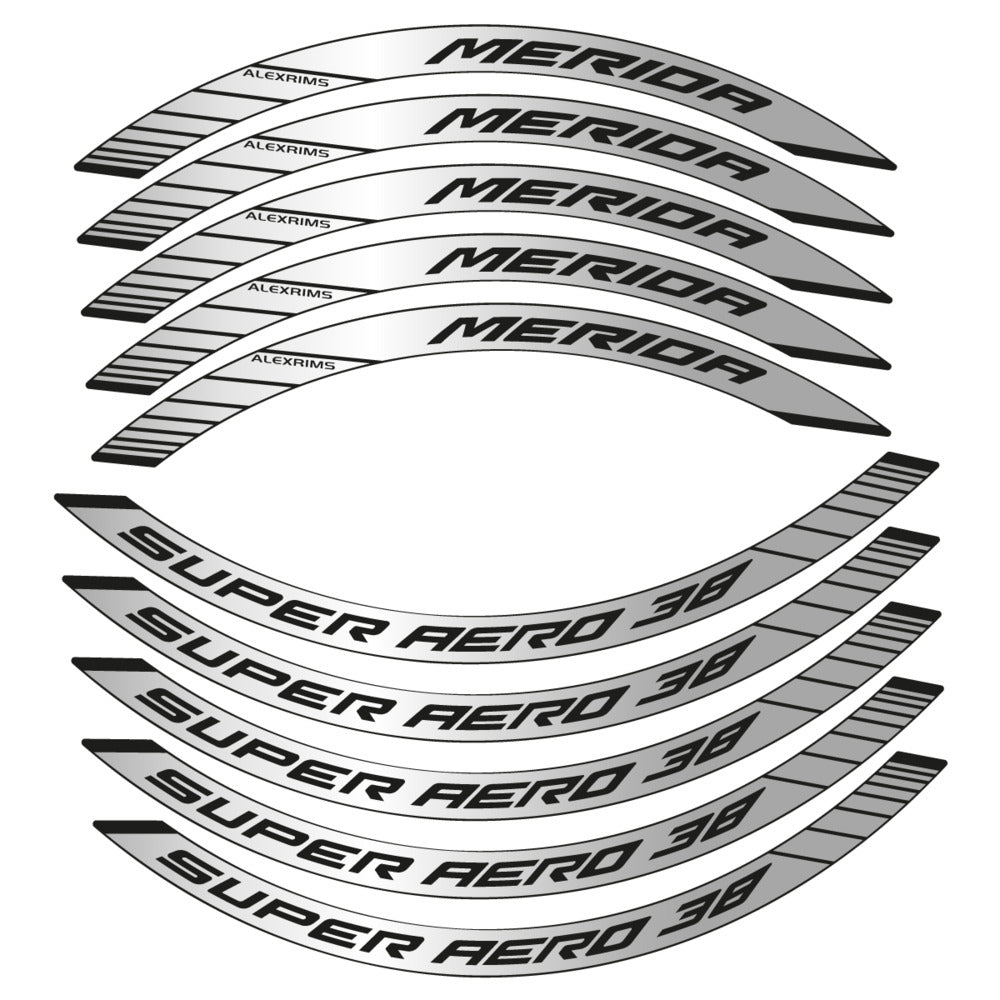 Stickers for Merida Super Aero 38, Road Wheel 38mm vinyl decals