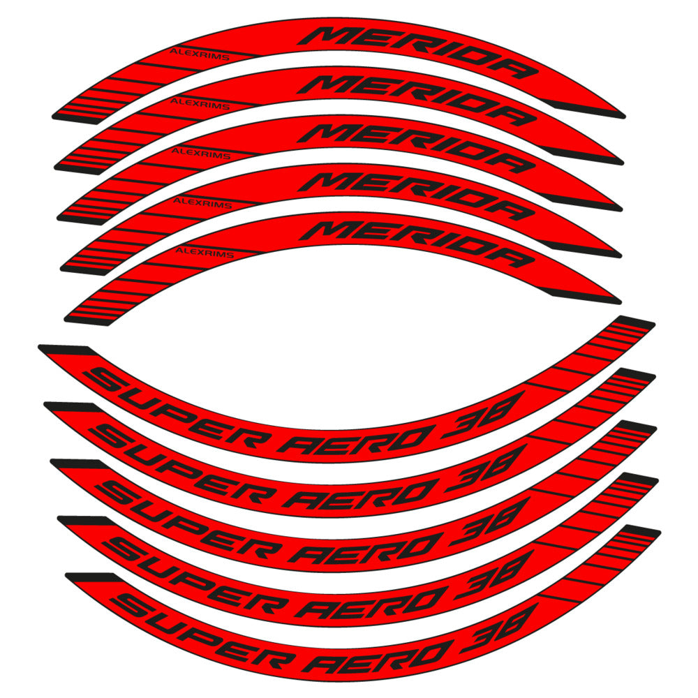 Stickers for Merida Super Aero 38, Road Wheel 38mm vinyl decals