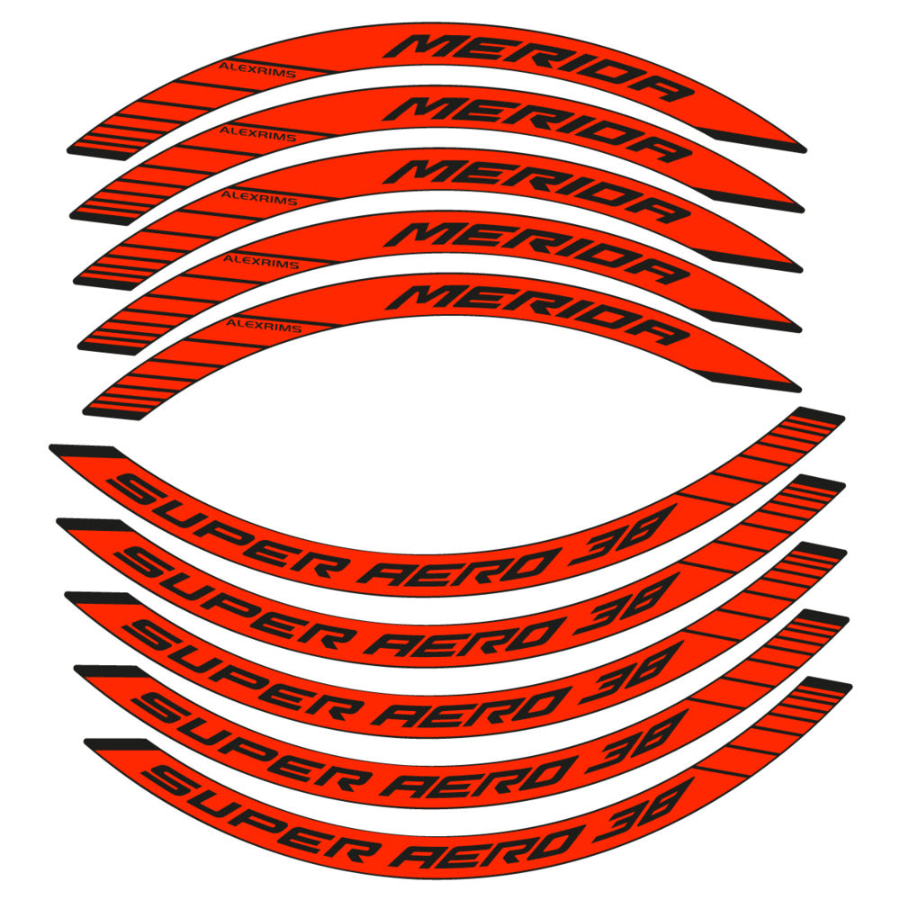 Stickers for Merida Super Aero 38, Road Wheel 38mm vinyl decals