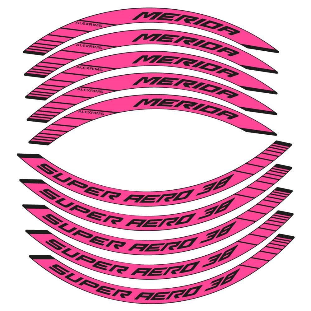 Stickers for Merida Super Aero 38, Road Wheel 38mm vinyl decals