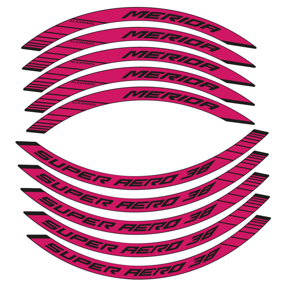 Stickers for Merida Super Aero 38, Road Wheel 38mm vinyl decals
