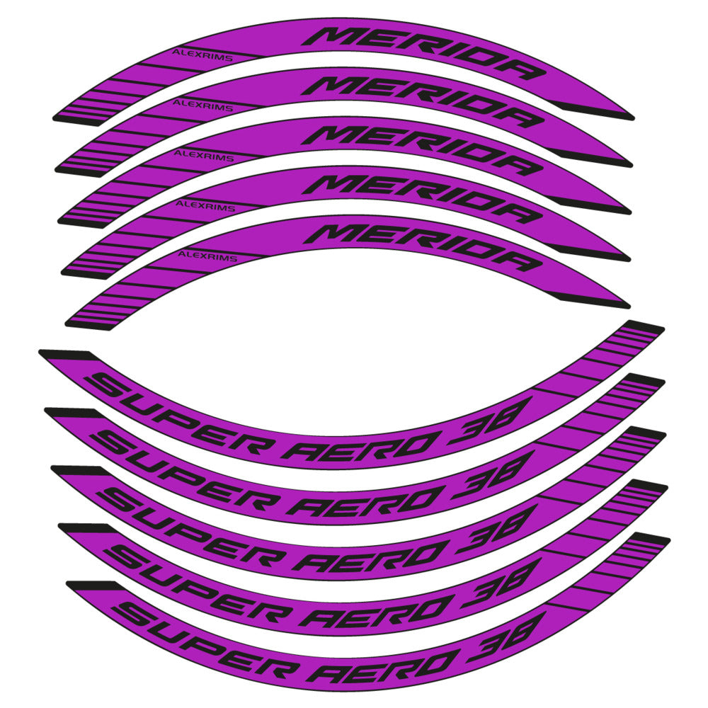 Stickers for Merida Super Aero 38, Road Wheel 38mm vinyl decals