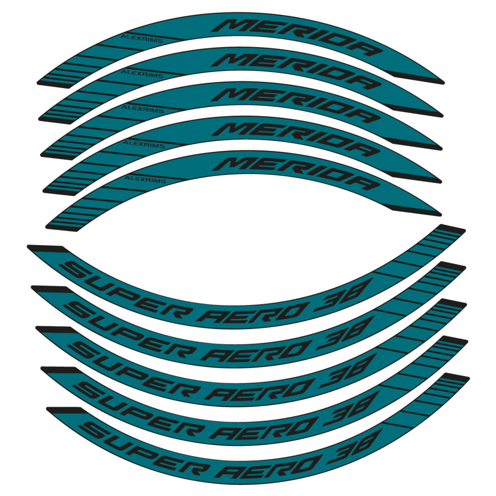 Stickers for Merida Super Aero 38, Road Wheel 38mm vinyl decals