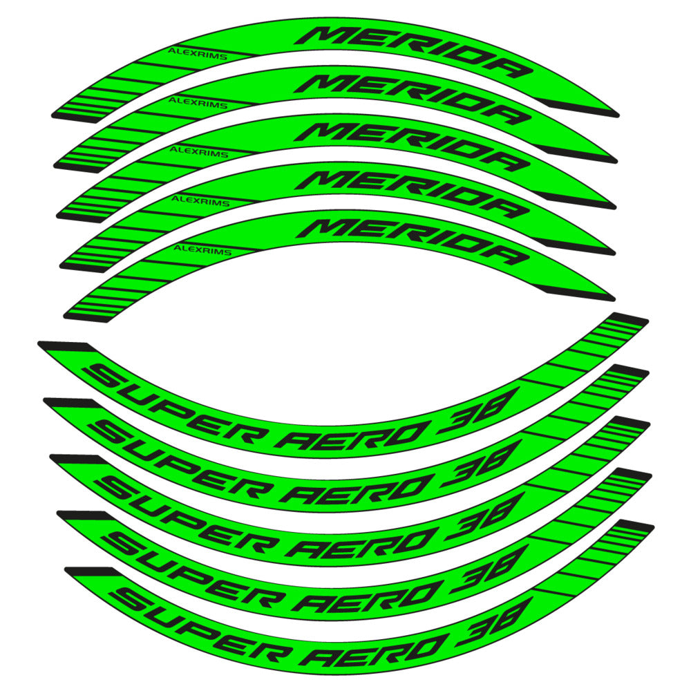 Stickers for Merida Super Aero 38, Road Wheel 38mm vinyl decals