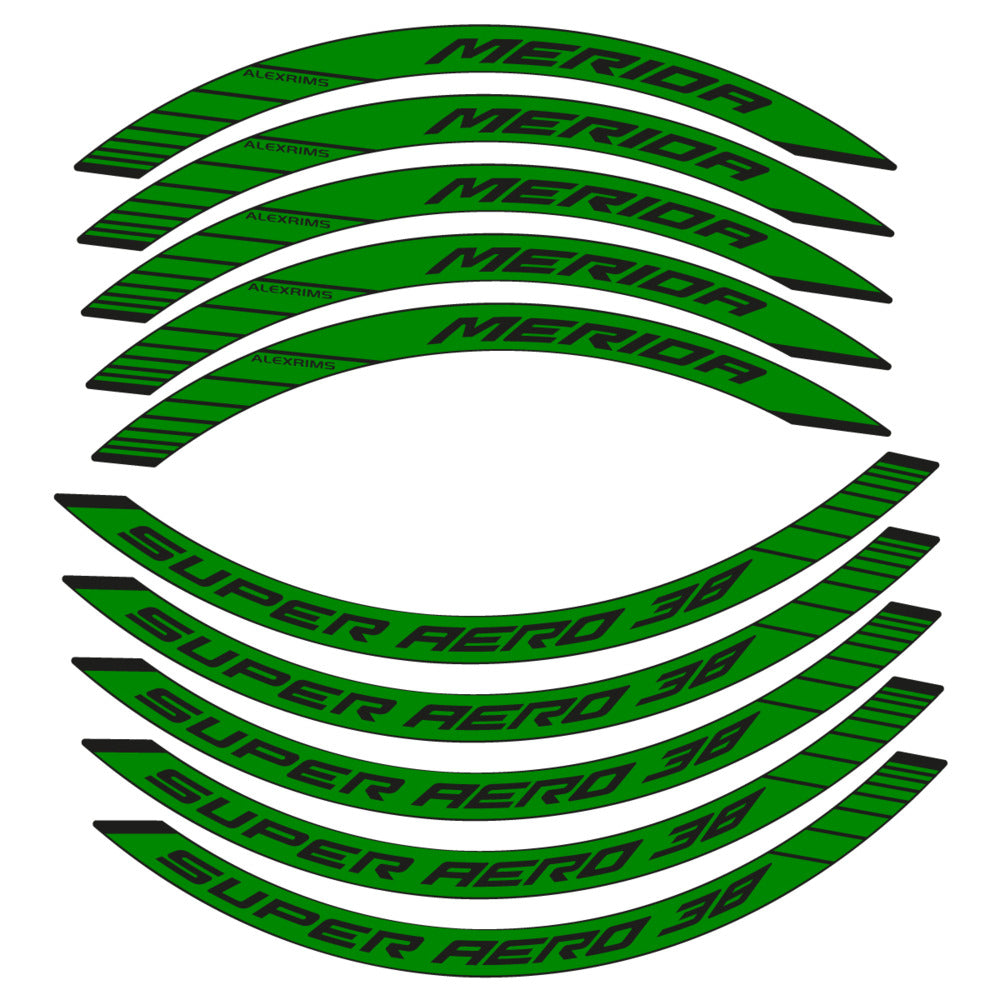Stickers for Merida Super Aero 38, Road Wheel 38mm vinyl decals