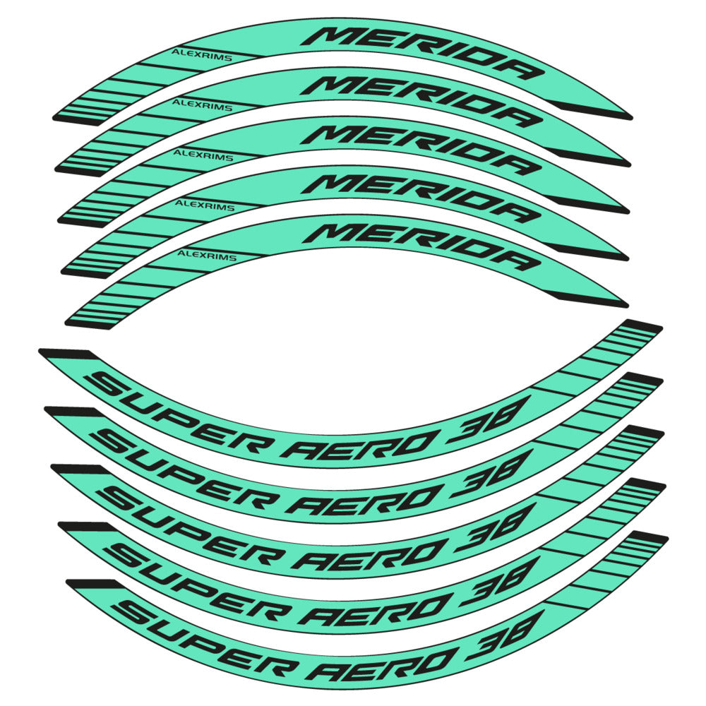 Stickers for Merida Super Aero 38, Road Wheel 38mm vinyl decals