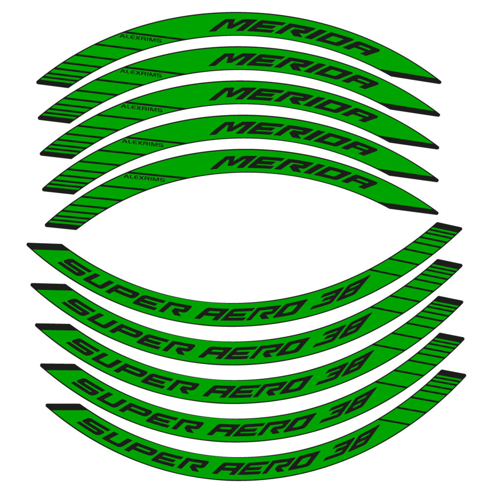Stickers for Merida Super Aero 38, Road Wheel 38mm vinyl decals