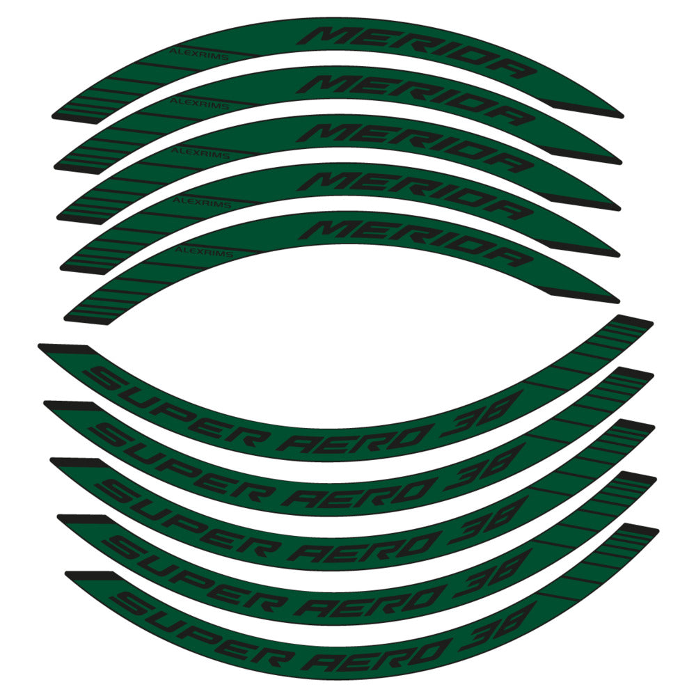 Stickers for Merida Super Aero 38, Road Wheel 38mm vinyl decals