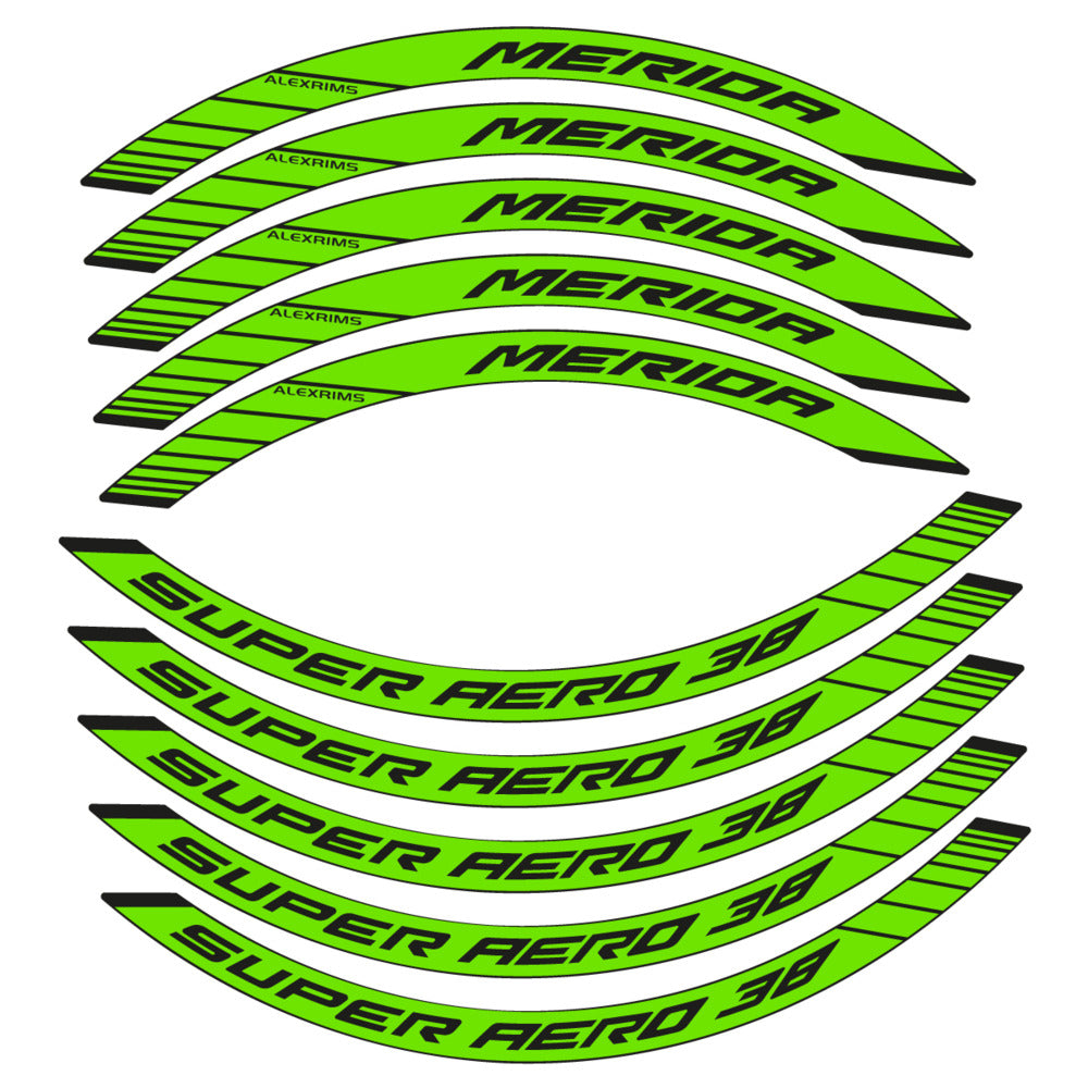Stickers for Merida Super Aero 38, Road Wheel 38mm vinyl decals