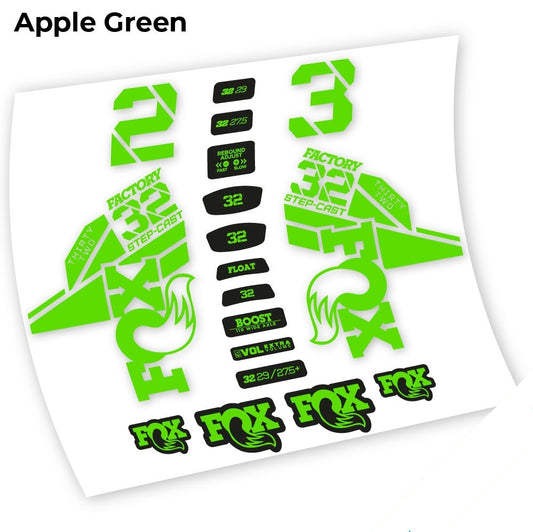 Apple Green decal for Fox 32 Kashima 2021 fork 29" – bike sticker vinyl