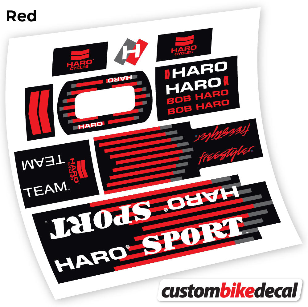 Decal Haro Team Sport 1988 BMX Sticker Vinyl Graphics Kit Pegatinas Adhesivo Vinilos Calcas Bike Bici custombikedecal