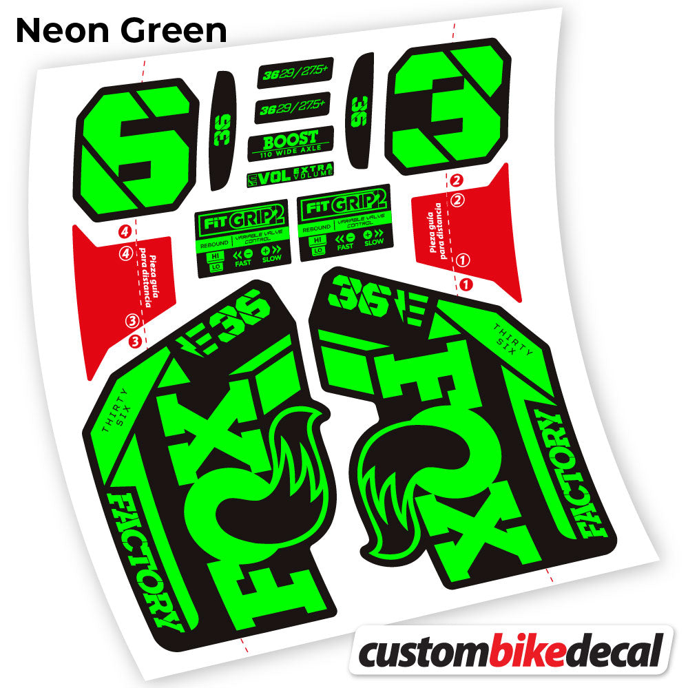 Aufkleber, Fox E-Bike Factory 2021, Sticker Vinyl