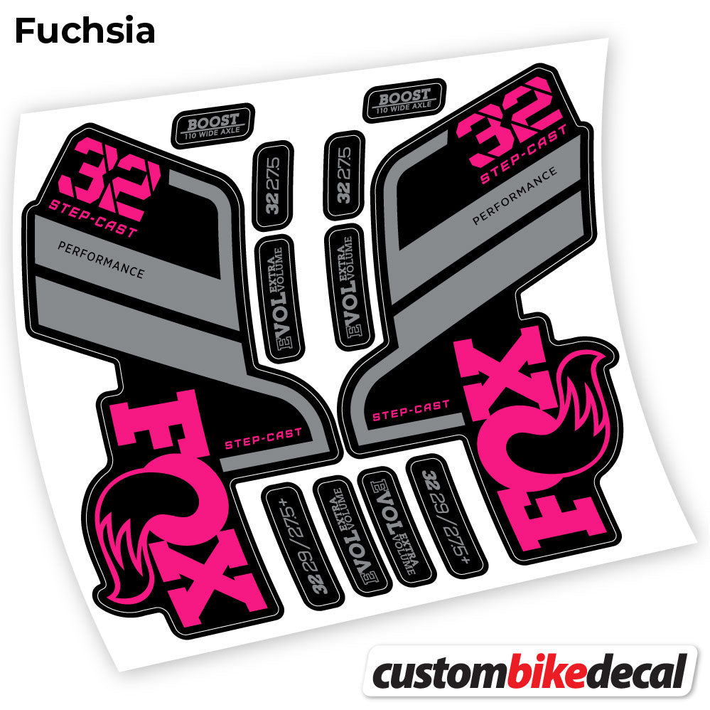 Aufkleber, Fox 32 SC Performance Step Cast 2021, Fahrradgabel-Aufkleber Vinyl