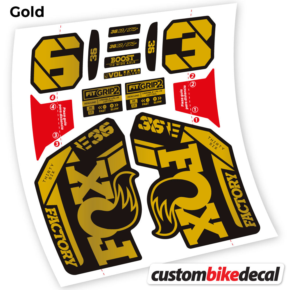 Aufkleber, Fox E-Bike Factory 2021, Sticker Vinyl