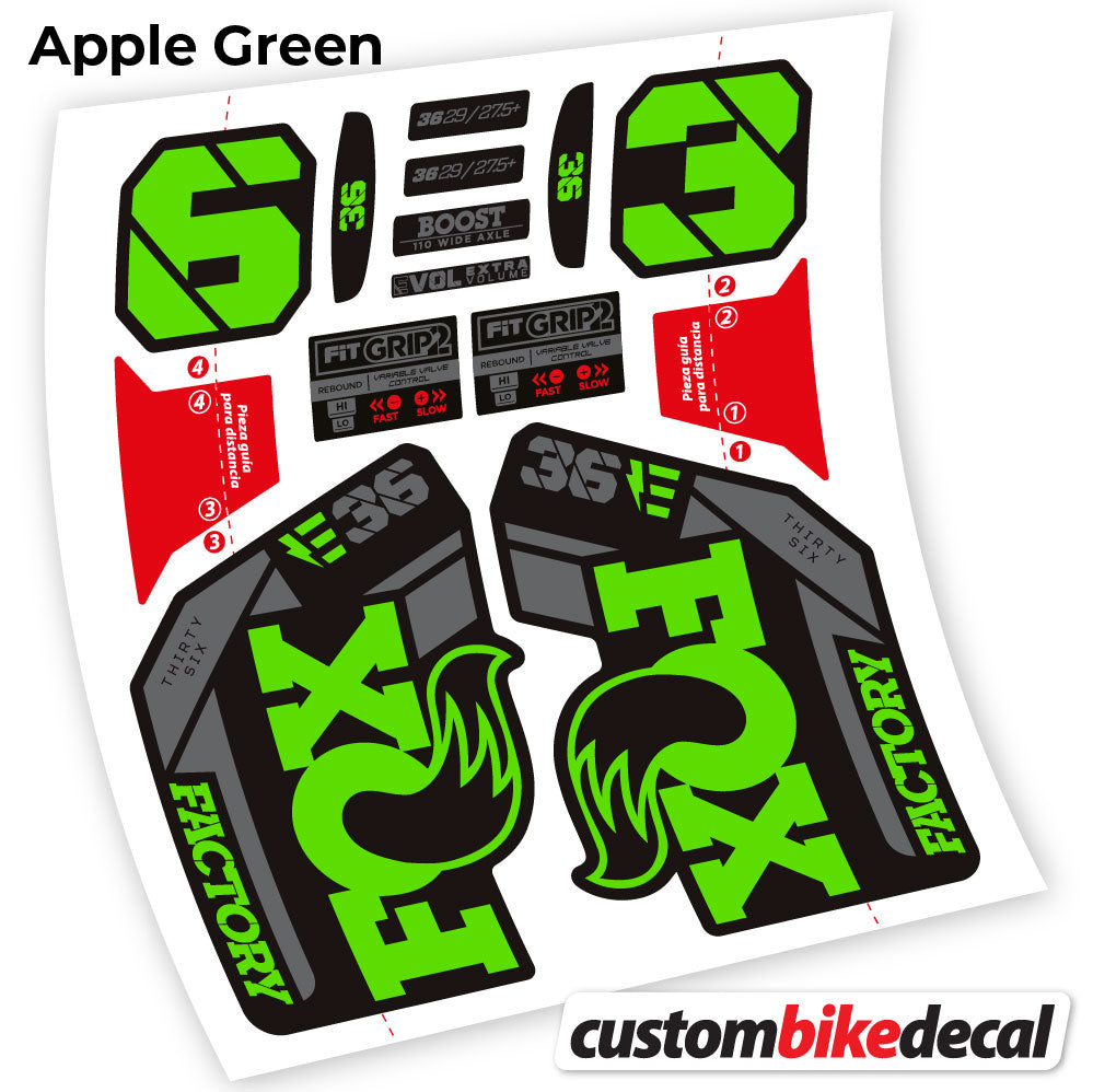Aufkleber, Fox E-Bike Factory 2021, Sticker Vinyl