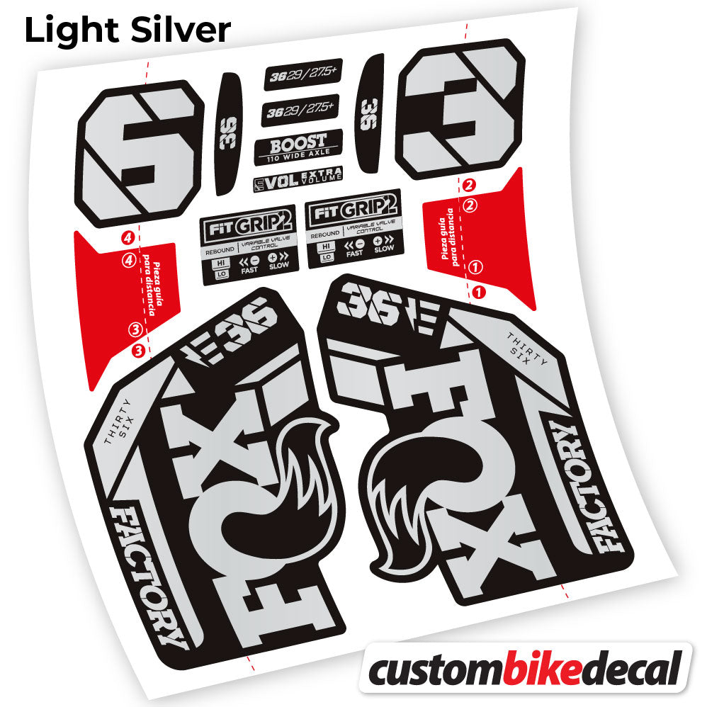 Aufkleber, Fox E-Bike Factory 2021, Sticker Vinyl