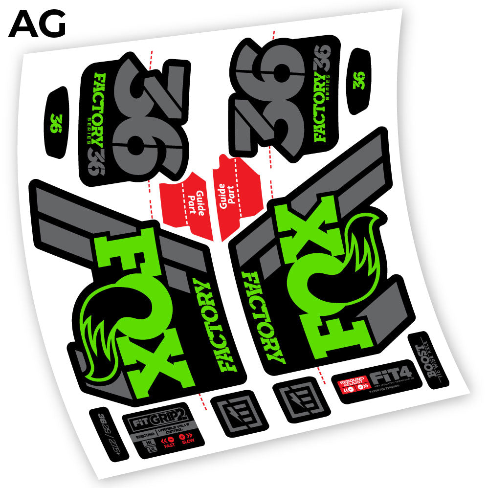Aufkleber Fox 36 Factory 2019, Fahrradgabel, Vinyl-Aufkleber