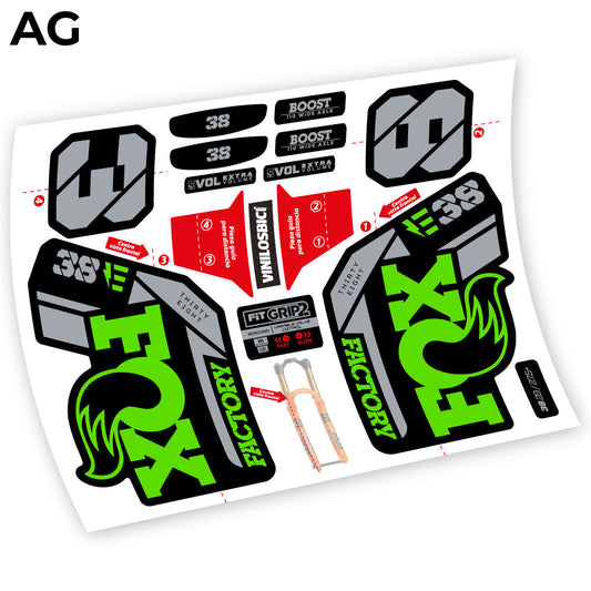 Decal, Fox 38 E-Bike 2021, Bike Fork, sticker vinyl