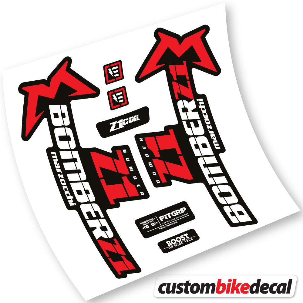Marzocchi Bomber Z1 2019 & 2020, Bike Fork Sticker vinyl