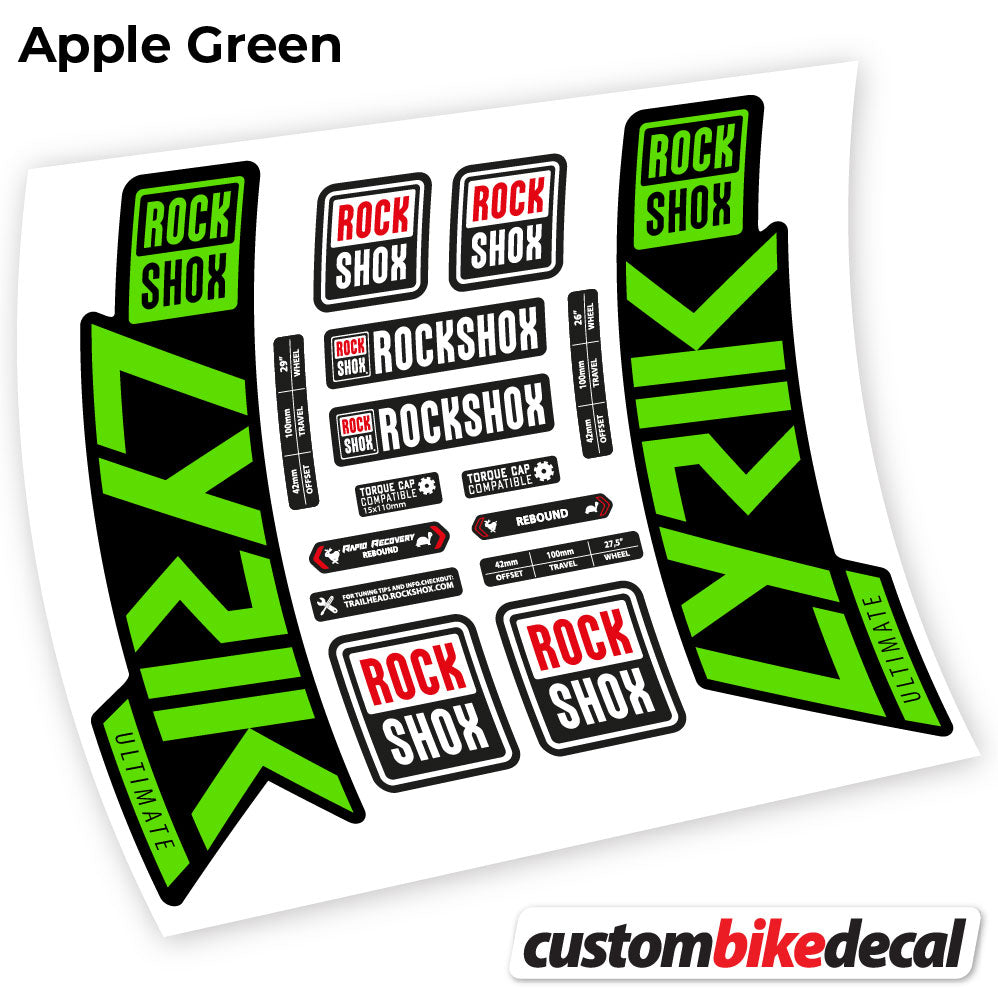 Aufkleber Rock Shox Lyrik Ultimate 2019-2020, Fahrradgabel-Aufkleber Vinyl 