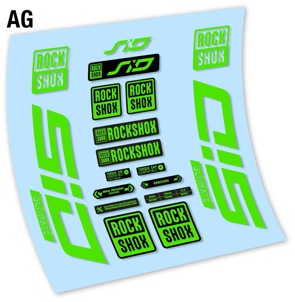 Decal Rock Shox Sid Ultimate 2021, Bike Fork, sticker vinyl