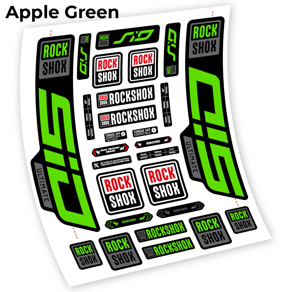 Aufkleber, Rock Shox Sid Ultimate 2021, Gabel 27.5, Sticker Vinyl