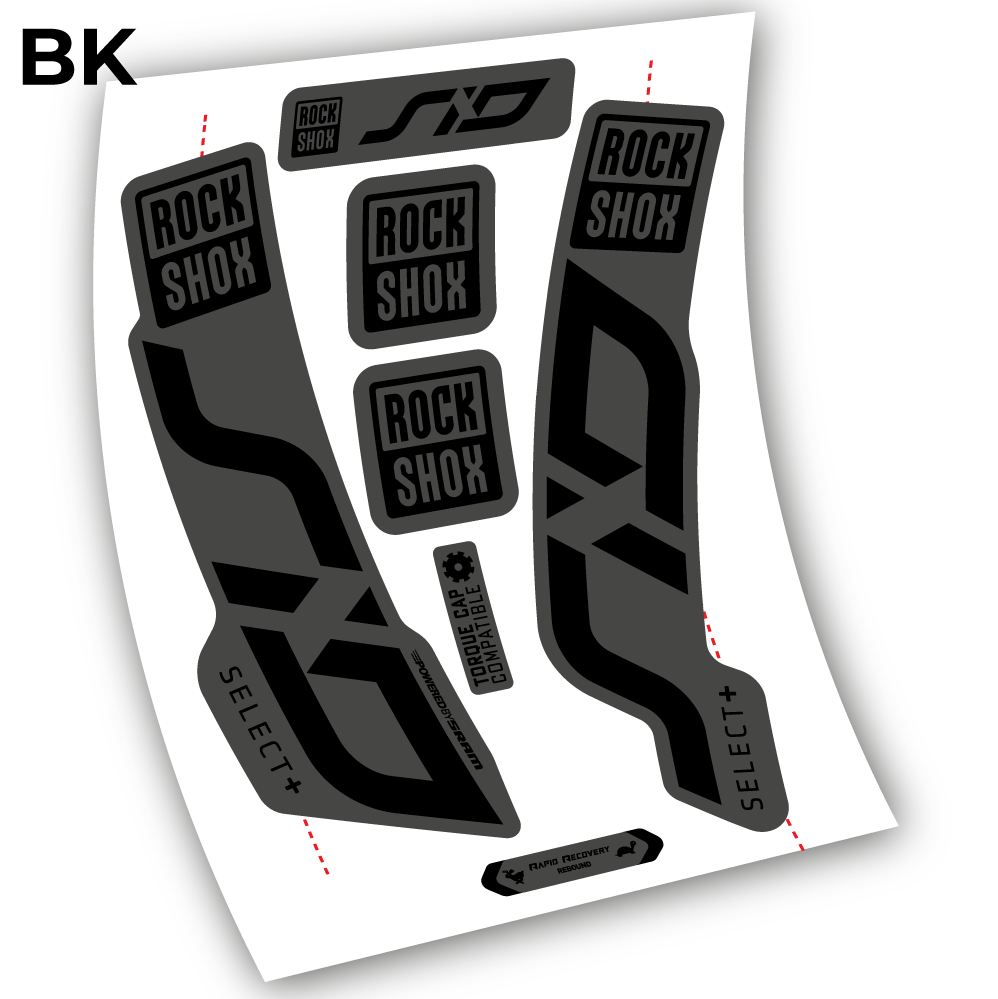 Aufkleber, Sid Select Plus 2020, Fahrradgabel 27,5, Vinyl-Aufkleber