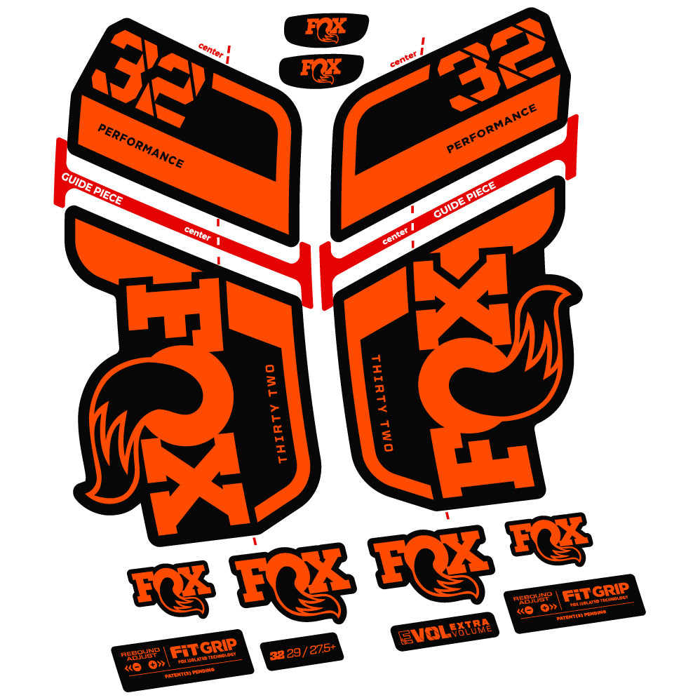 Aufkleber Fox 32 Performance 2022 VEC, Fahrradgabel, Sticker Vinyl