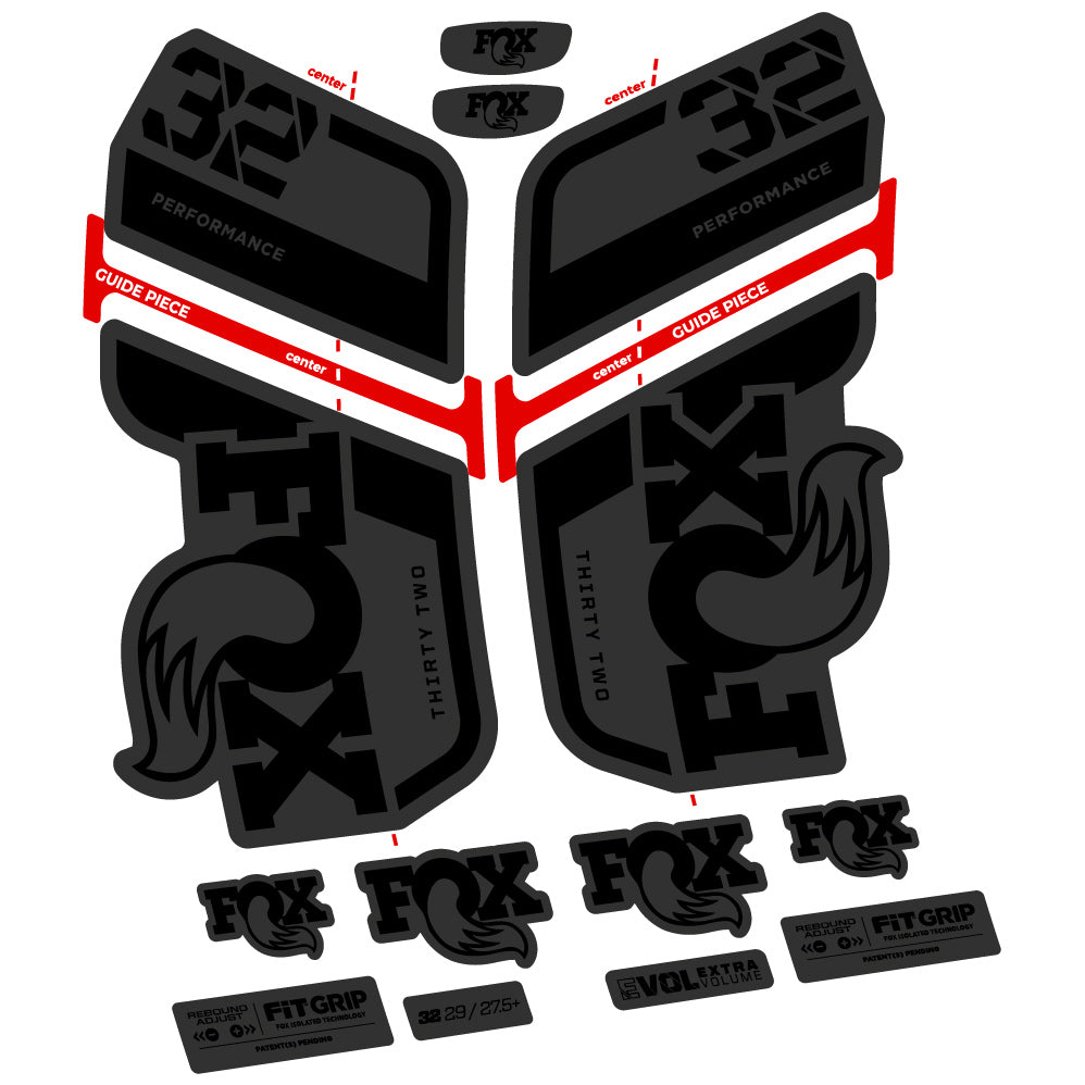 Aufkleber Fox 32 Performance 2022 VEC, Fahrradgabel, Sticker Vinyl