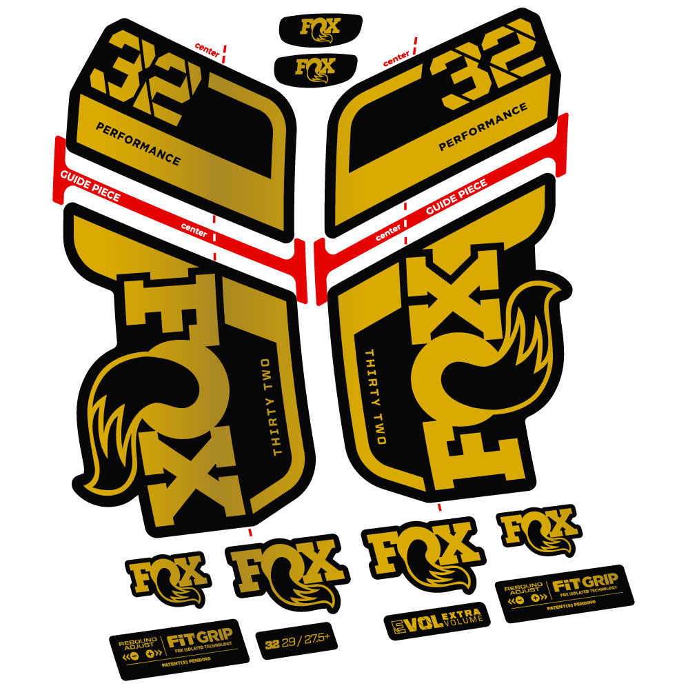 Aufkleber Fox 32 Performance 2022 VEC, Fahrradgabel, Sticker Vinyl
