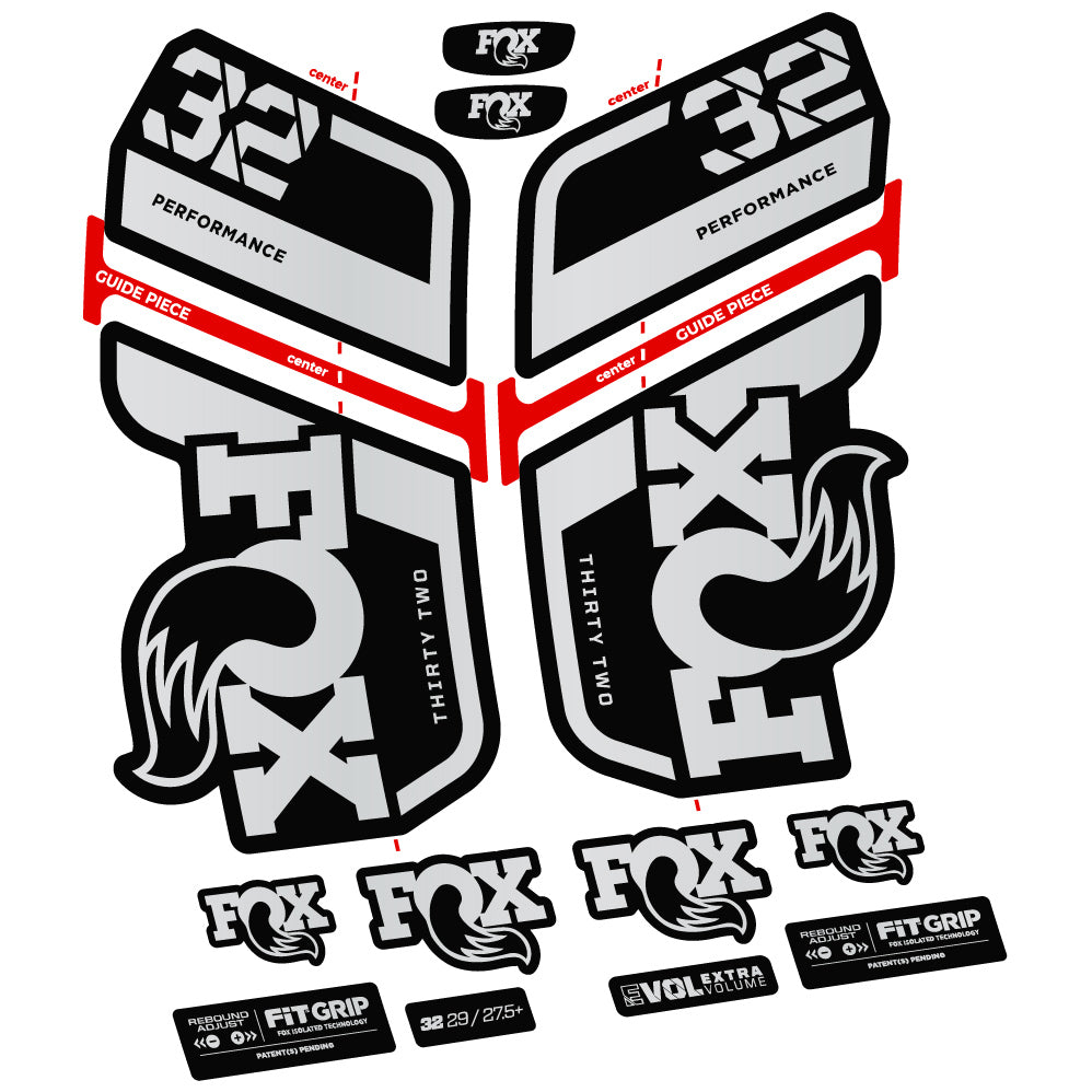 Aufkleber Fox 32 Performance 2022 VEC, Fahrradgabel, Sticker Vinyl