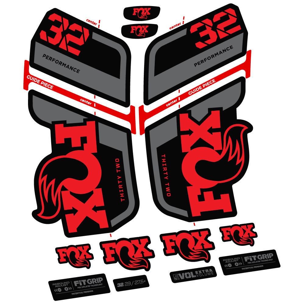 Aufkleber Fox 32 Performance 2022 VEC, Fahrradgabel, Sticker Vinyl