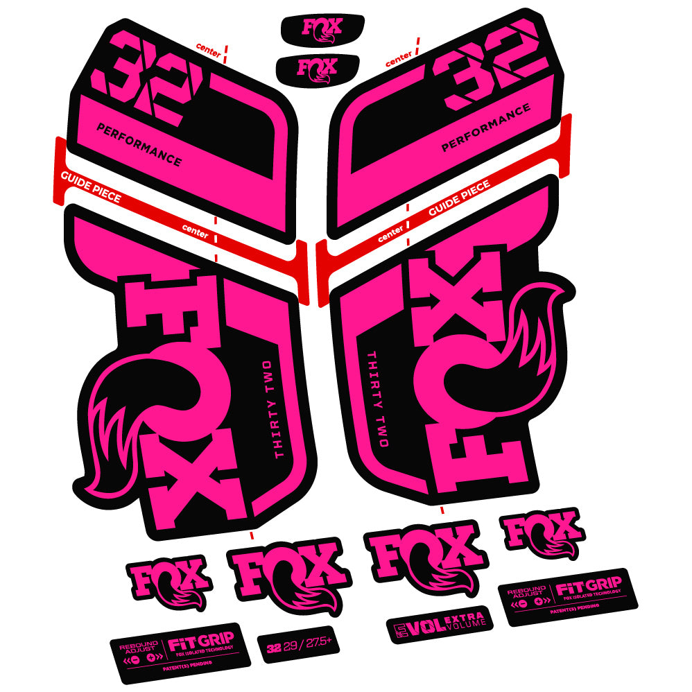Aufkleber Fox 32 Performance 2022 VEC, Fahrradgabel, Sticker Vinyl