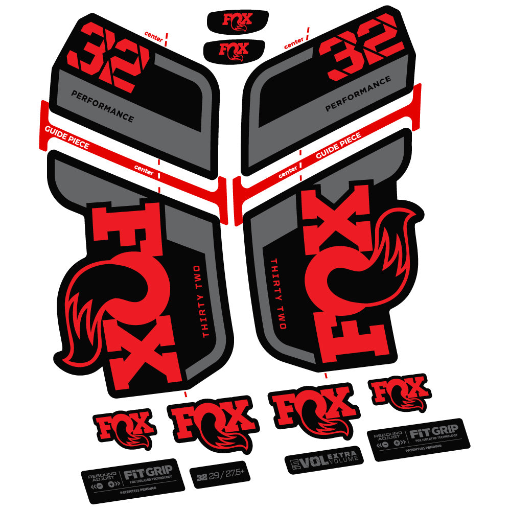 Aufkleber Fox 32 Performance 2022 VEC, Fahrradgabel, Sticker Vinyl