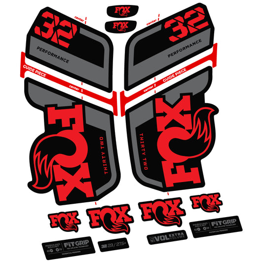 Aufkleber Fox 32 Performance 2022 VEC, Fahrradgabel, Sticker Vinyl