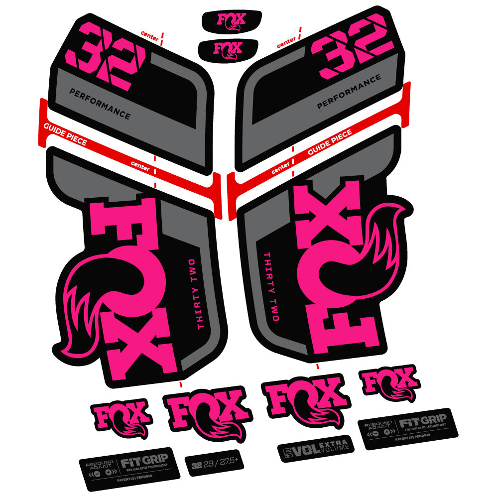 Aufkleber Fox 32 Performance 2022 VEC, Fahrradgabel, Sticker Vinyl