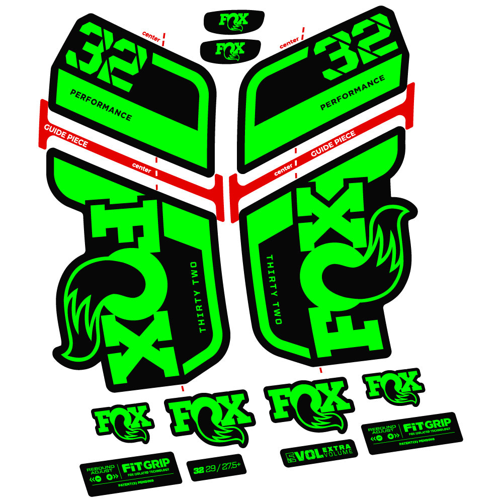 Aufkleber Fox 32 Performance 2022 VEC, Fahrradgabel, Sticker Vinyl