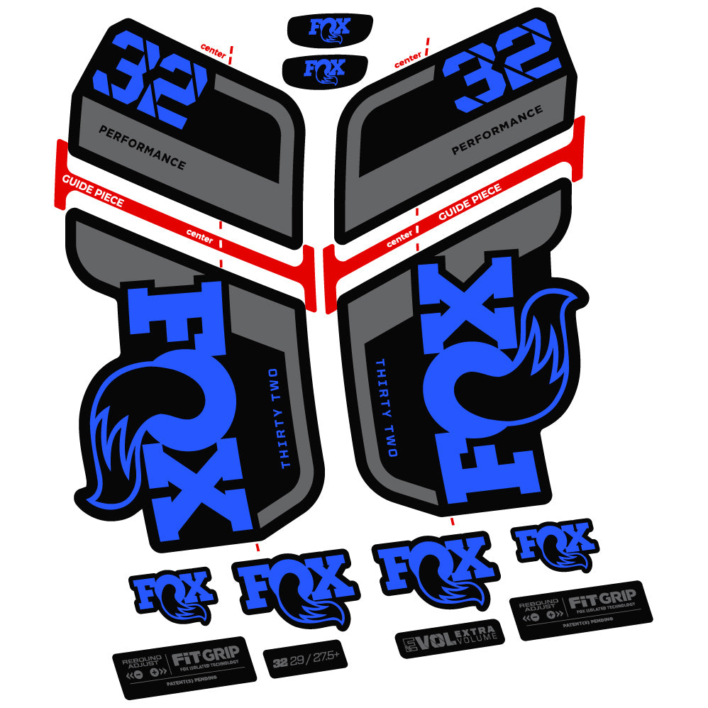 Aufkleber Fox 32 Performance 2022 VEC, Fahrradgabel, Sticker Vinyl