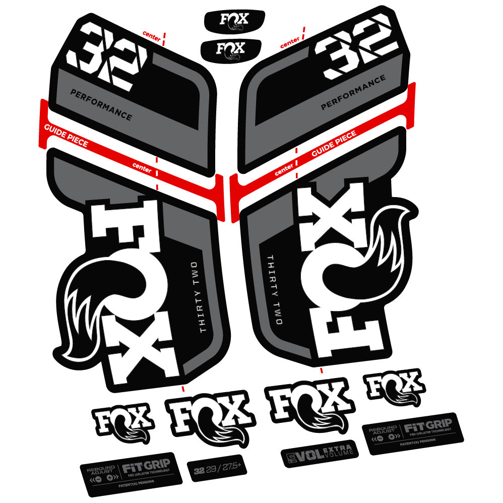 Aufkleber Fox 32 Performance 2022 VEC, Fahrradgabel, Sticker Vinyl