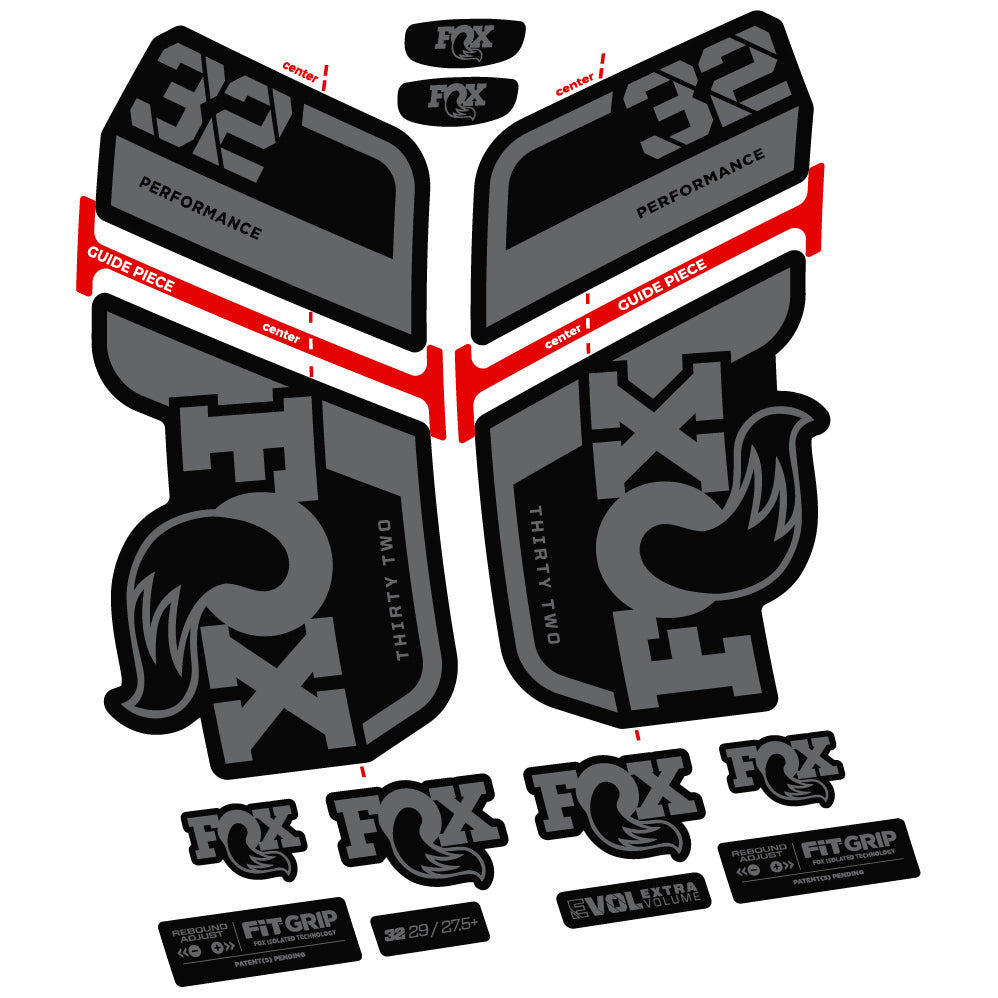 Aufkleber Fox 32 Performance 2022 VEC, Fahrradgabel, Sticker Vinyl