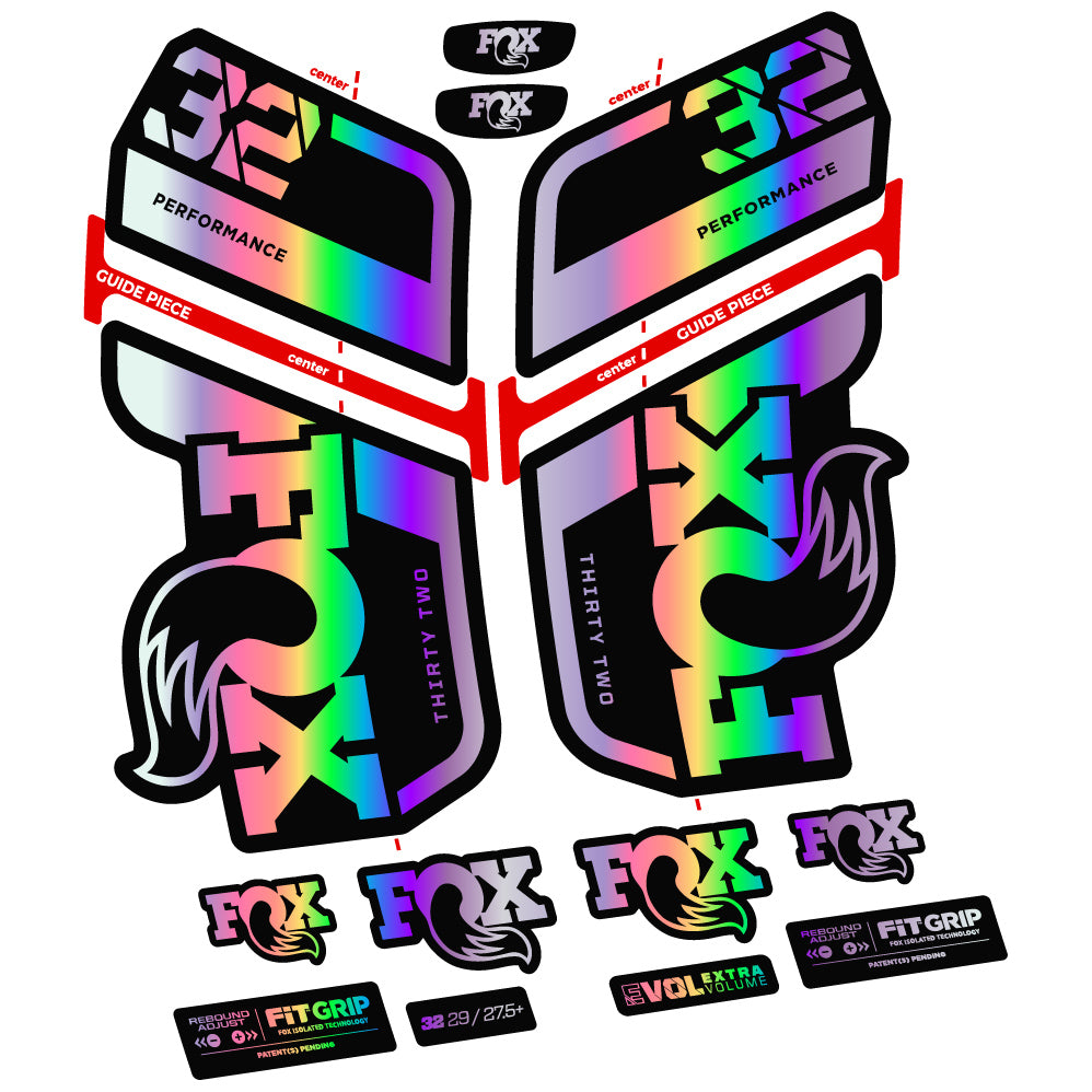 Aufkleber Fox 32 Performance 2022 VEC, Fahrradgabel, Sticker Vinyl