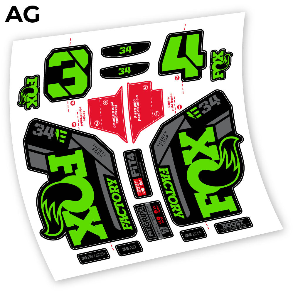 Decal, Adhesivos Fox 34 Factory E-bike 2021, Bike Fork Sticker vinyl