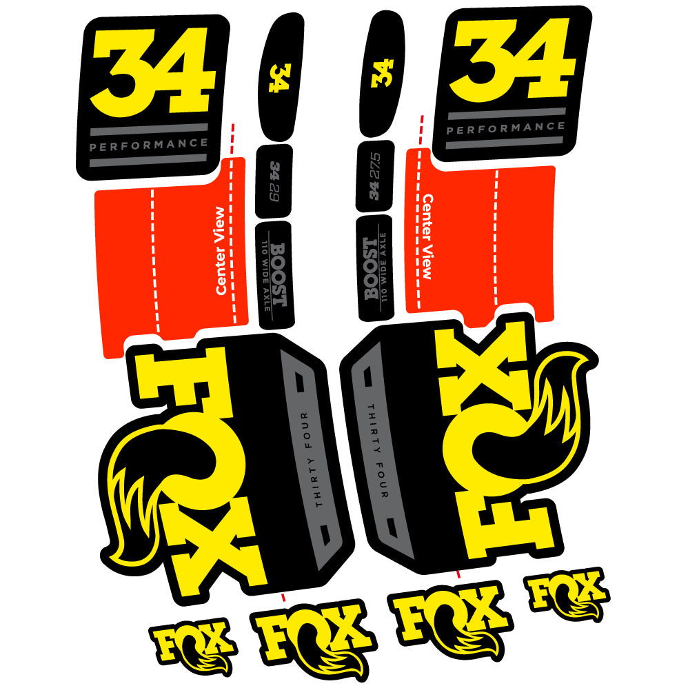 Aufkleber Fox 34 Performance 2019 Fahrradgabel Aufkleber Vinyl