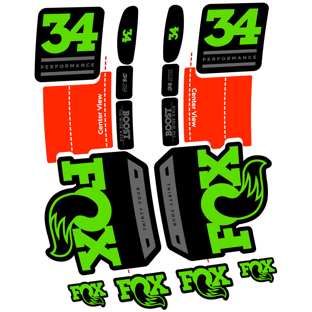 Decal Fox 34 Performance 2019 Bike Fork sticker vinyl