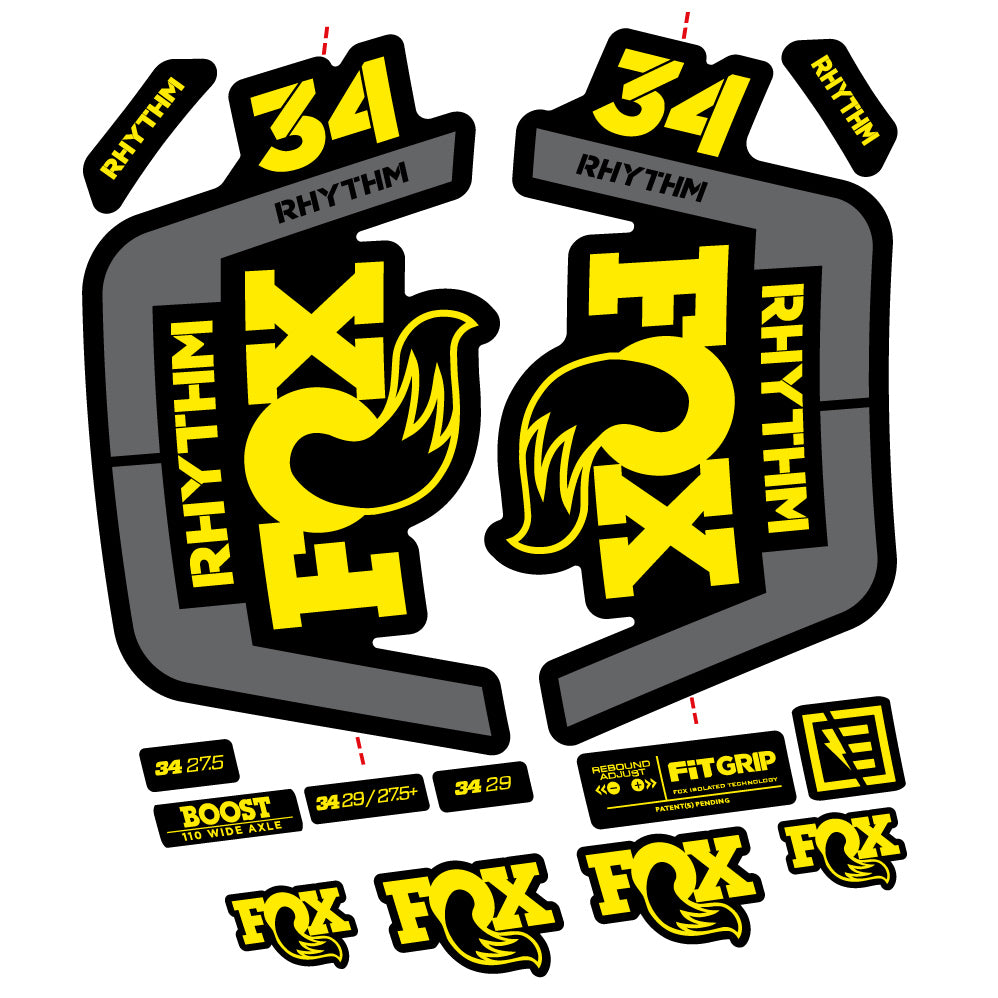 Aufkleber Fox 34 Rhythm 2019 Fahrradgabel Aufkleber Vinyl
