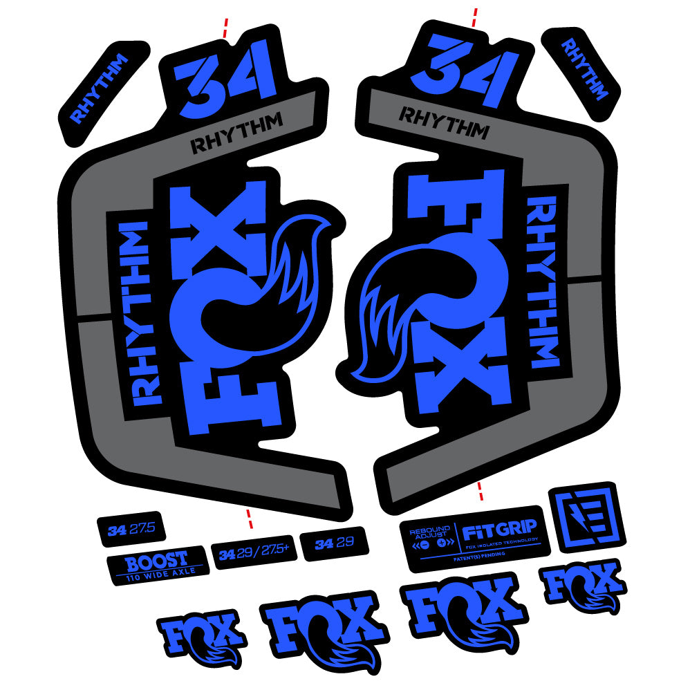 Aufkleber Fox 34 Rhythm 2019 Fahrradgabel Aufkleber Vinyl