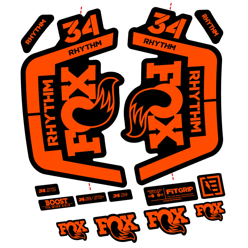 Aufkleber Fox 34 Rhythm 2019 Fahrradgabel Aufkleber Vinyl